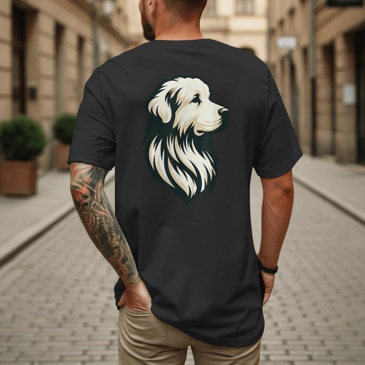Great Pyrenees Pyr Minimalist Simple Dog Mom Dad Boys Girls Men's Back Print T-Shirt