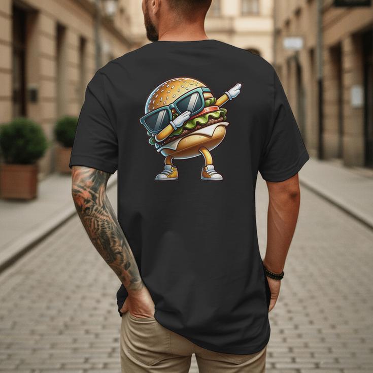 Hamburger Dabbing Kids Men Women Dab Dance Cheeseburgers Dad Men's Back Print T-Shirt