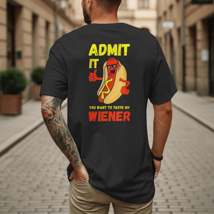 Hilarious Hot Dog Dad Joke Text Pun Dirty Joke -Barbecue Men's Back Print T-Shirt Hilarious Hot Dog Dad Joke Text Pun Dirty Joke -Barbecue Men's Back Print T-Shirt