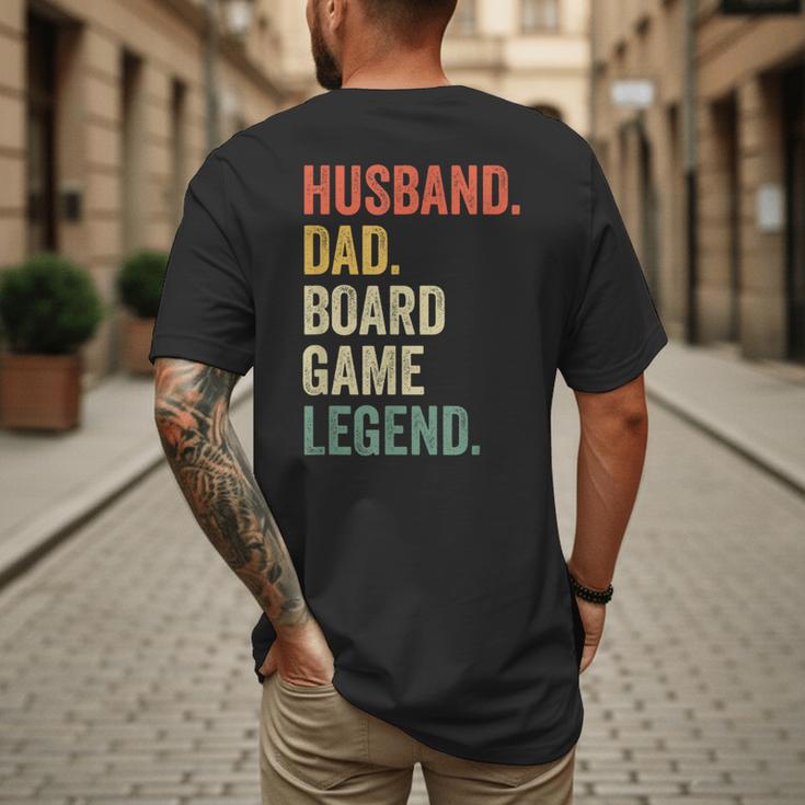 Husband Dad Board Game Night Legend Father Vintage Men's Back Print T-Shirt
