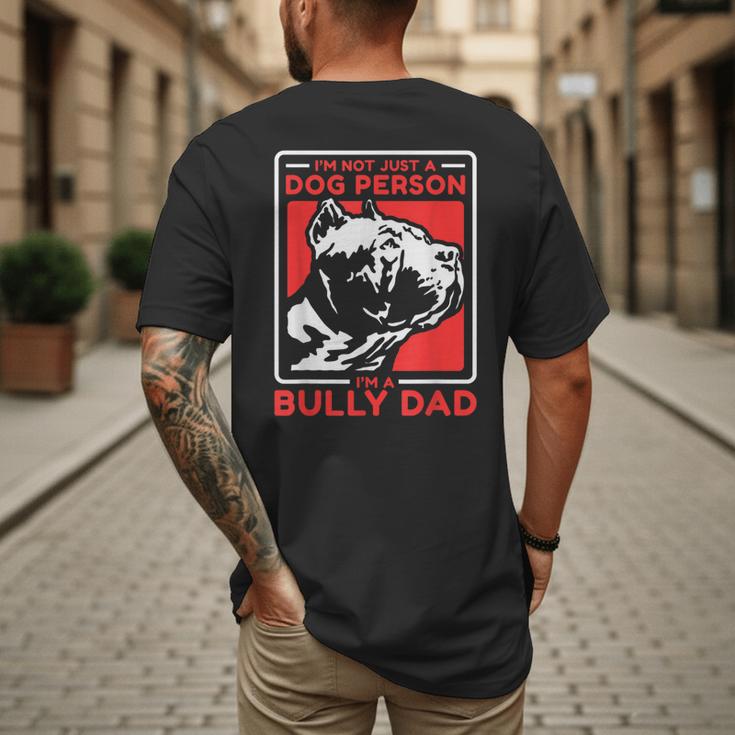 I'm A Bully Dad Dog Owner American Bully Men's Back Print T-Shirt