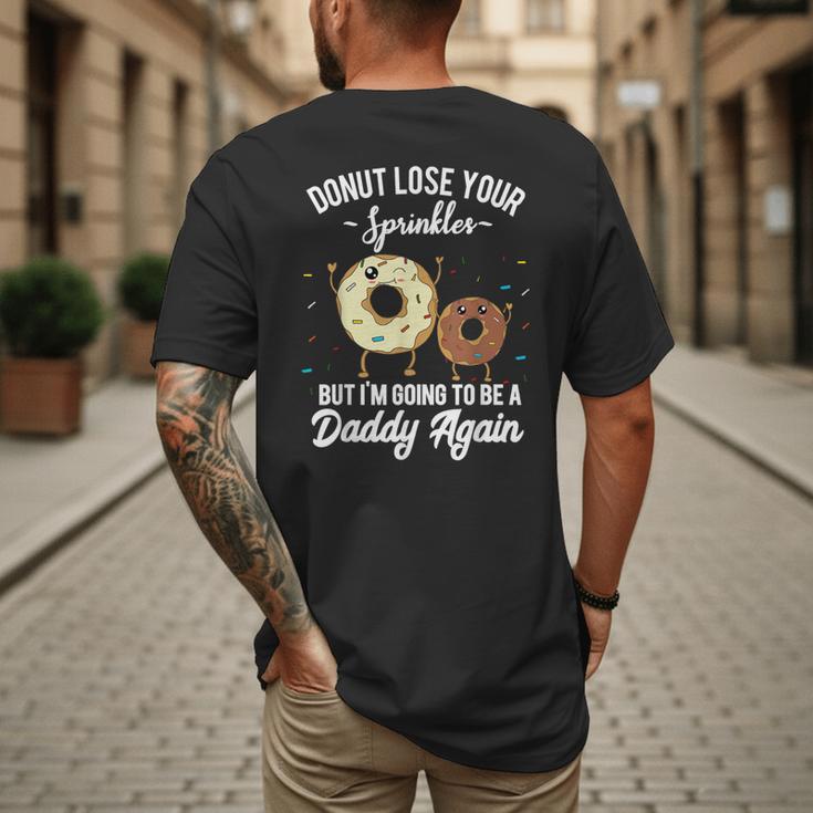 I'm Going To Be a Daddy Again Pregnancy Announcement Quote Men's Back Print T-Shirt