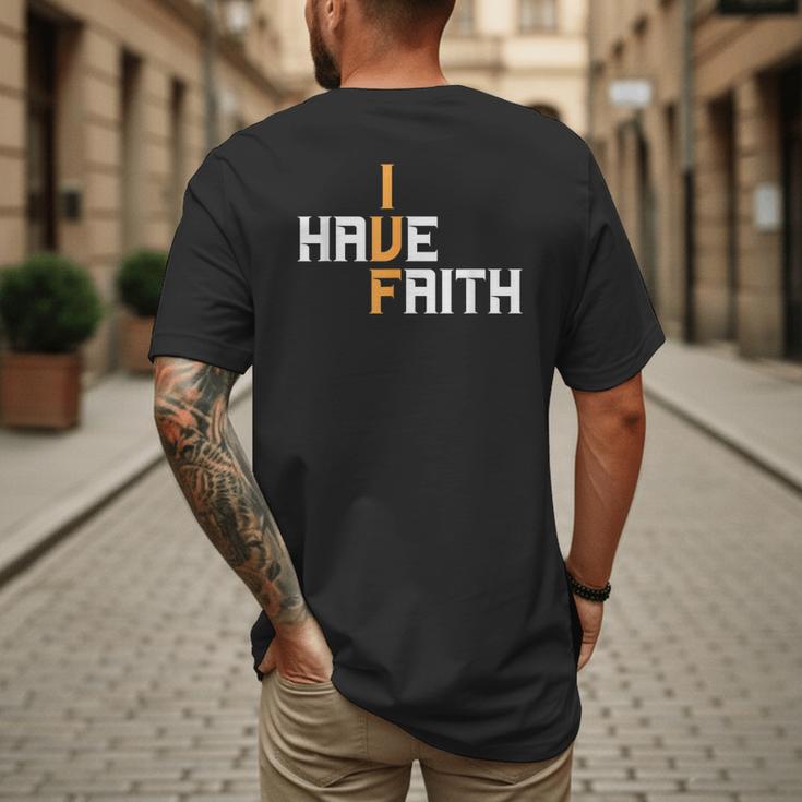IVF I Have Faith IVF Mom IVF Dad Transfer Day Men's Back Print T-Shirt