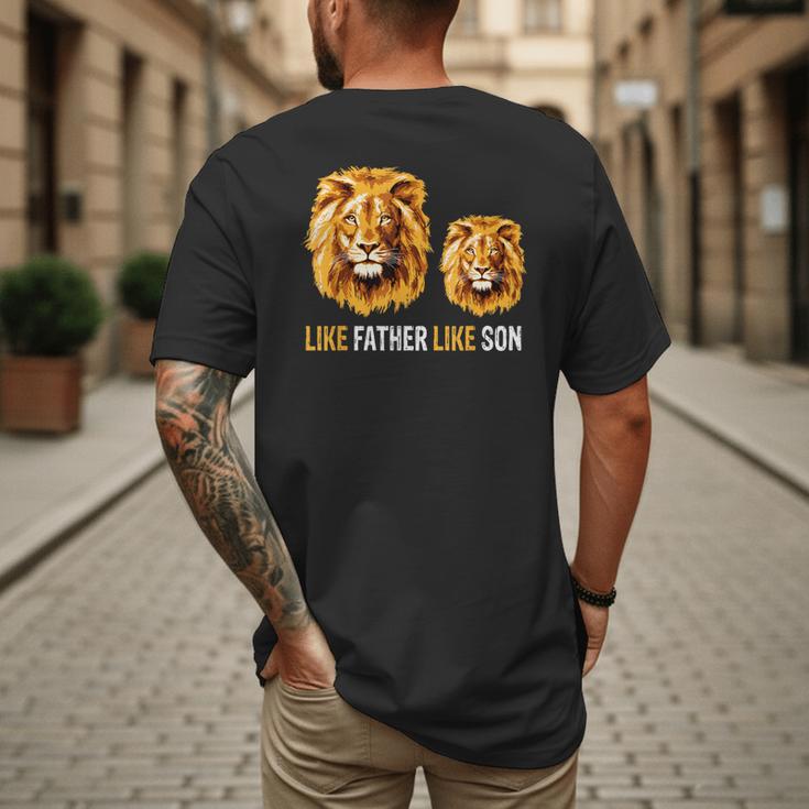 Lion Dad Like Father Like Son Lions Lovers Fathers Day Men's Back Print T-Shirt