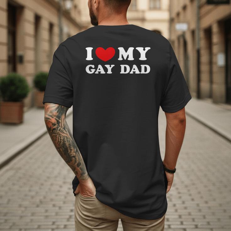 I Love My Gay Dad I Heart My Gay Dad Men's Back Print T-Shirt