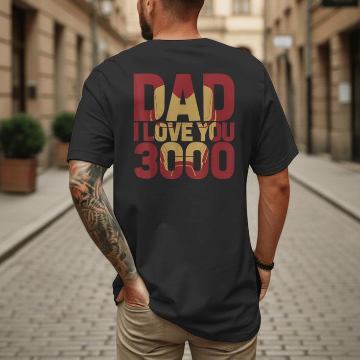 Marvel Iron Man Dad I Love You 3000 Text Fill Father's Day Small Men's Back Print T-Shirt Marvel Iron Man Dad I Love You 3000 Text Fill Father's Day Small Men's Back Print T-Shirt