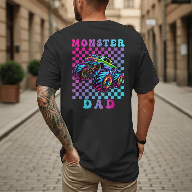 Monster Truck Dad Family Matching Shirt Truck Lovers Men's Back Print T-Shirt