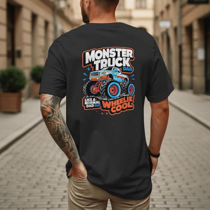 Monster Truck Dad Wheelie Cool Like Normal Dad Men's Back Print T-Shirt
