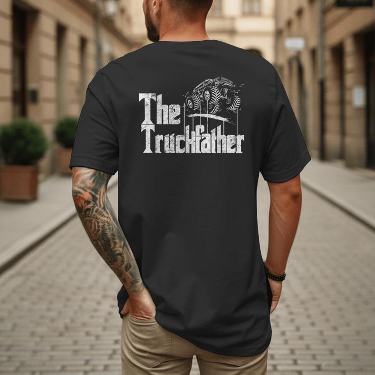 Monster Truck Jam Truckfather Dad Father UTE Pickup Men's Back Print T-Shirt