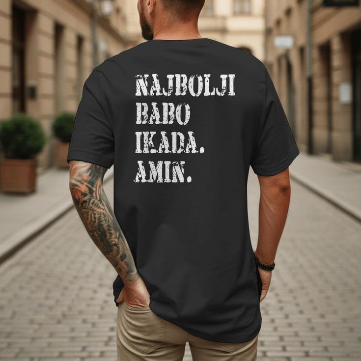 Najbolji Babo Ikad Bosnian Dad Men's Back Print T-Shirt