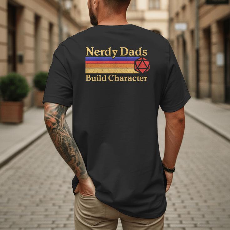 Nerdy Dads Dice For Tabletop RPG New Father Men's Back Print T-Shirt