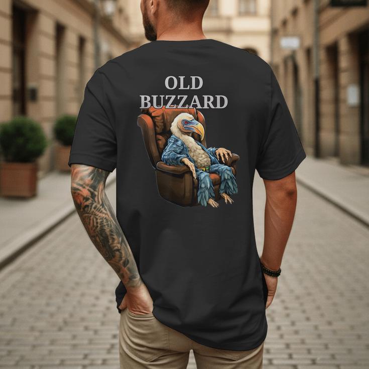 Old Buzzard Bird Old Man Grandpa Recliner Dads Joke Men's Back Print T-Shirt