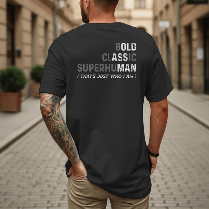 Old Man Gag Dad Father's Day Husband Birthday Grandpa Men's Back Print T-Shirt