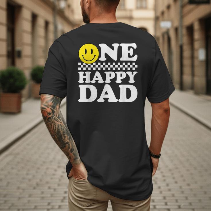 One Happy Dude Dad 1st Birthday Family Matching Men's Back Print T-Shirt