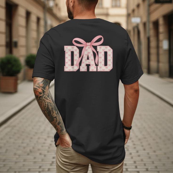Pink Bow Dad Dad Life Best Dad Ever Father's Day Tees Men's Back Print T-Shirt