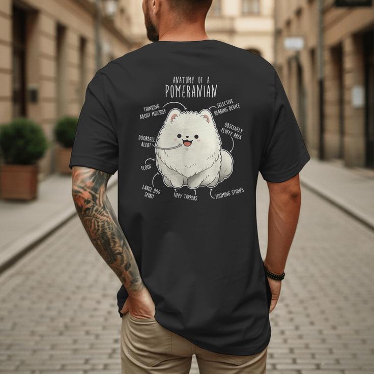 Pomeranian Anatomy Cute Pet Pom Mom Dog Dad For Men Women Girls Kids Men's Back Print T-Shirt