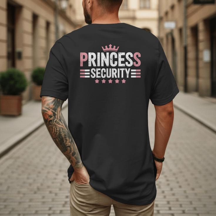 Princess Security Boys Big Brother Vintage Birthday Dad Mom Men's Back Print T-Shirt