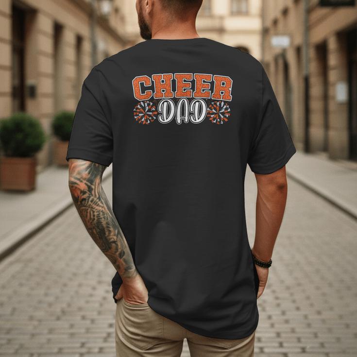 Proud Cheer Dad My Favorite Cheerleader Calls Me Dad Orange Men's Back Print T-Shirt Proud Cheer Dad My Favorite Cheerleader Calls Me Dad Orange Men's Back Print T-Shirt