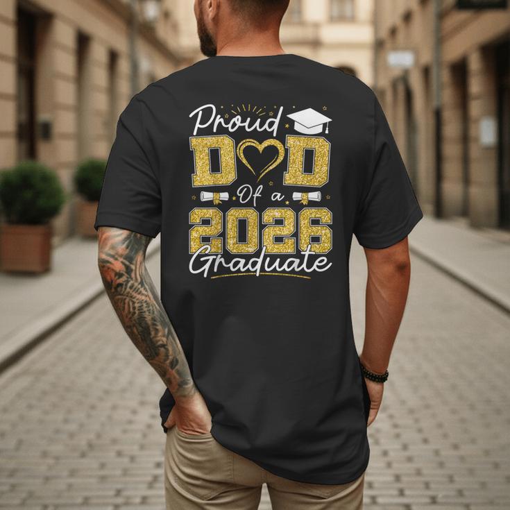 Proud Dad Of A 2026 Graduate Senior 2026 Grad Family Men's Back Print T-Shirt