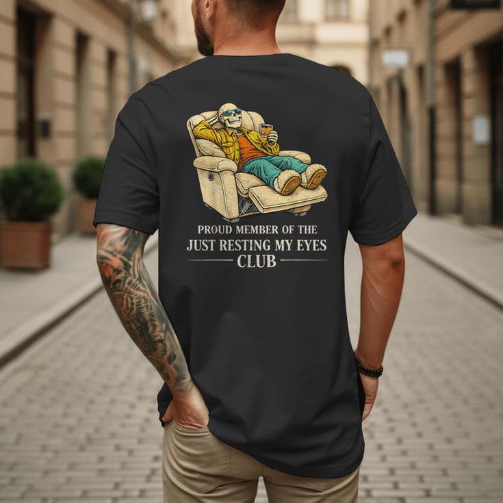 Proud Member Of The Just Resting My Eyes Club Dad Men's Back Print T-Shirt
