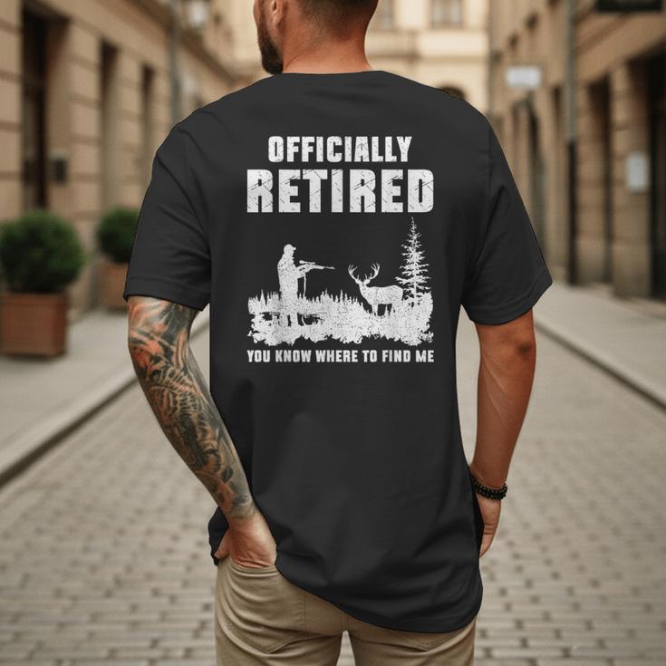 Retirement 2025 Retire Deer Hunting Retired For Dad Men's Back Print T-Shirt