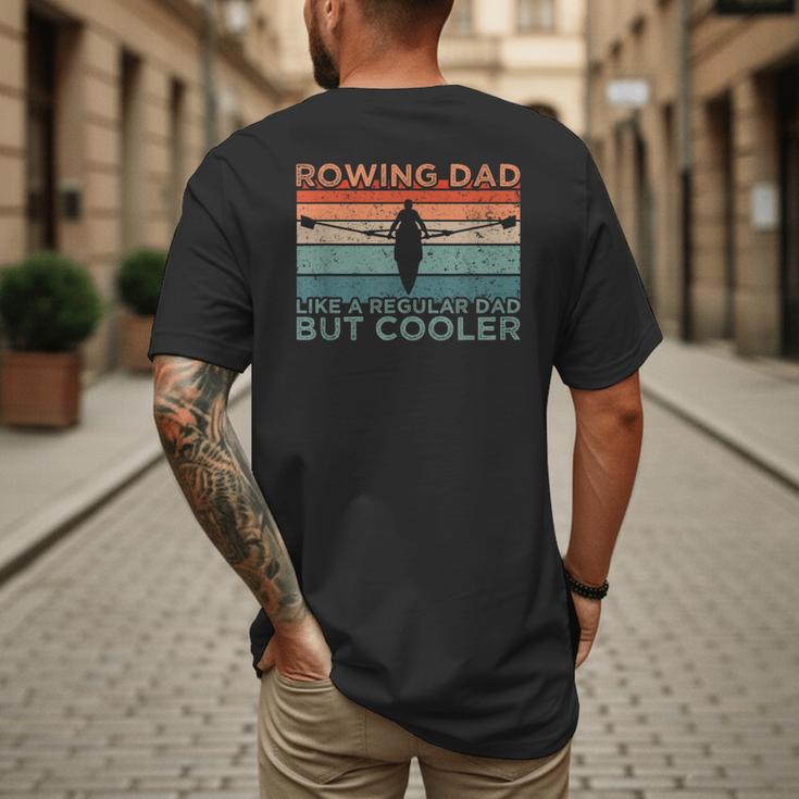 Round Rowing Dad Rudder Men's Back Print T-Shirt