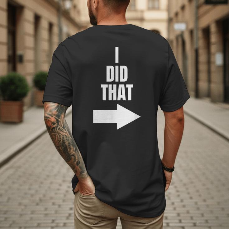 I Did That Shirt Pregnant Dad T-Shirt Men's Back Print T-Shirt