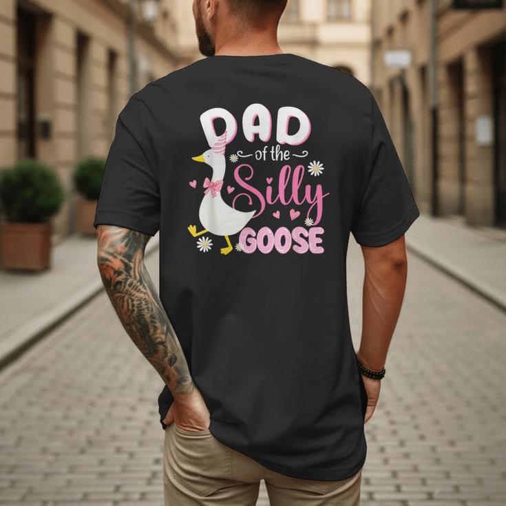 Silly Dad Goose Dad 1st Birthday Family Matching Party Men's Back Print T-Shirt