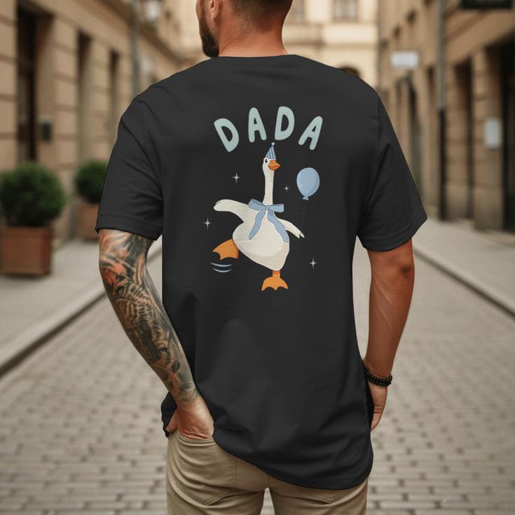 Silly Dada Silly Goose Mom Birthday Family Matching Party Men's Back Print T-Shirt