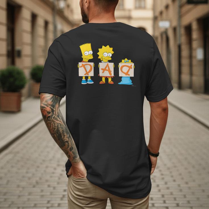 The Simpsons Father's Day Bart Lisa Maggie Dad Birthday Men's Back Print T-Shirt