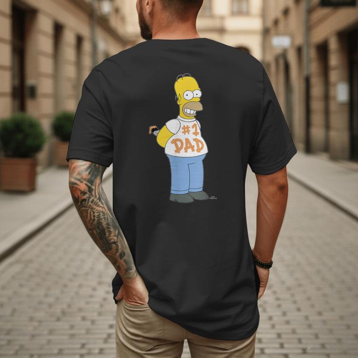 The Simpsons Homer Number 1 Dad Father's Day V2 Men's Back Print T-Shirt