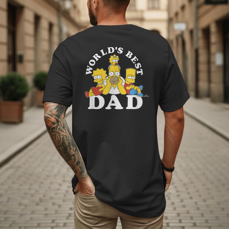The Simpsons World's Best Dad Father's Day Group V2 Small Men's Back Print T-Shirt