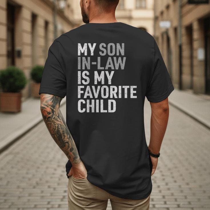 My Son In Law Is My Favorite Child Mom Dad Parents Men's Back Print T-Shirt
