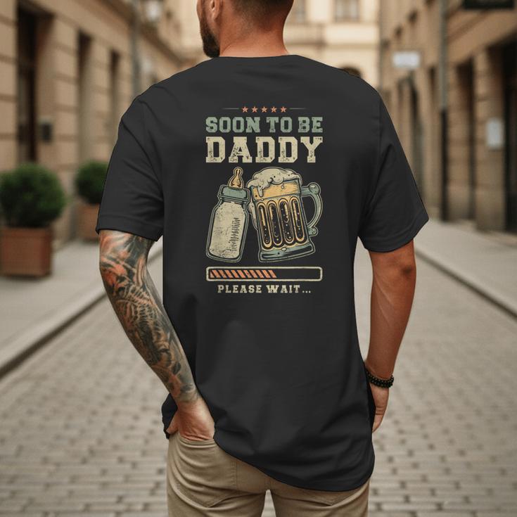 Soon To Be Daddy Fatherhood Baby Announcement Future Dad Men's Back Print T-Shirt