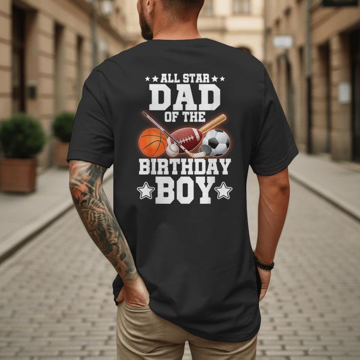 All Star Dad Of The Birthday Boy Basketball Soccer Sport Men's Back Print T-Shirt All Star Dad Of The Birthday Boy Basketball Soccer Sport Men's Back Print T-Shirt