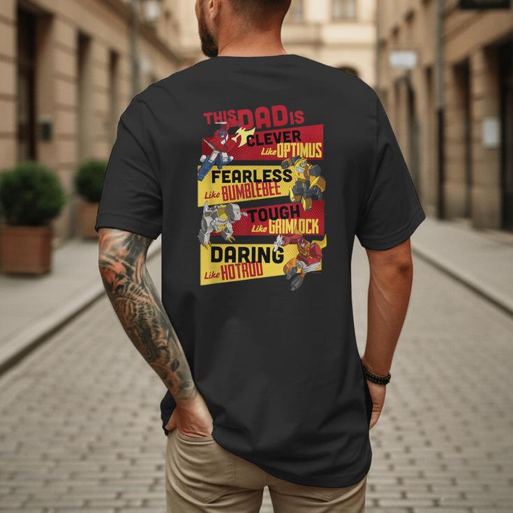 Transformers Father's Day Vintage Autobots Line Up Dad Is Men's Back Print T-Shirt