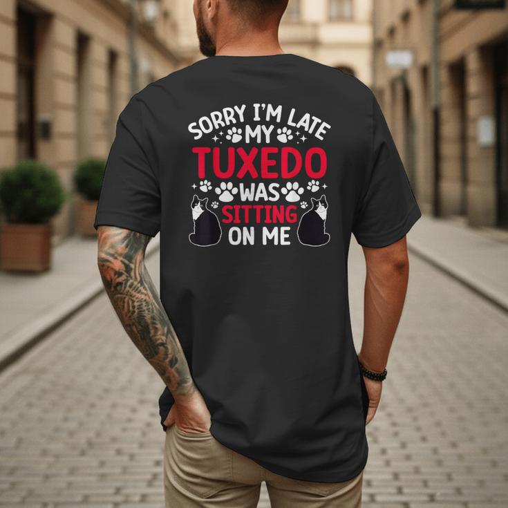 Tuxedo Cat Owner Tuxedo Cat Dad Tuxedo Cat Mom Men's Back Print T-Shirt Tuxedo Cat Owner Tuxedo Cat Dad Tuxedo Cat Mom Men's Back Print T-Shirt