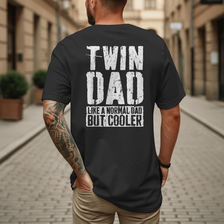 Twin Dad Shirt Men Dad Of Twins Fathers Day Men's Back Print T-Shirt
