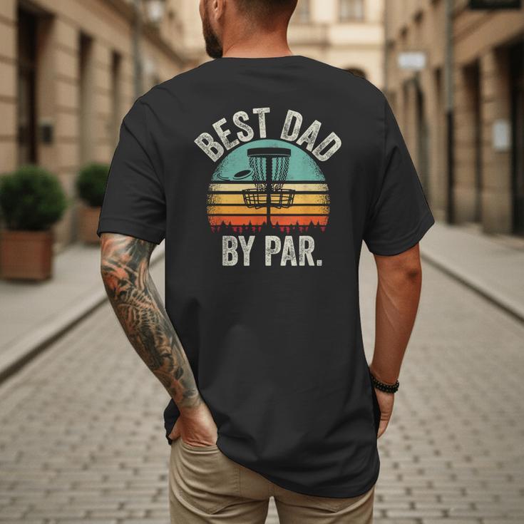 Vintage Disc Golf Dad Best Dad By Par Disk Golf Men's Back Print T-Shirt