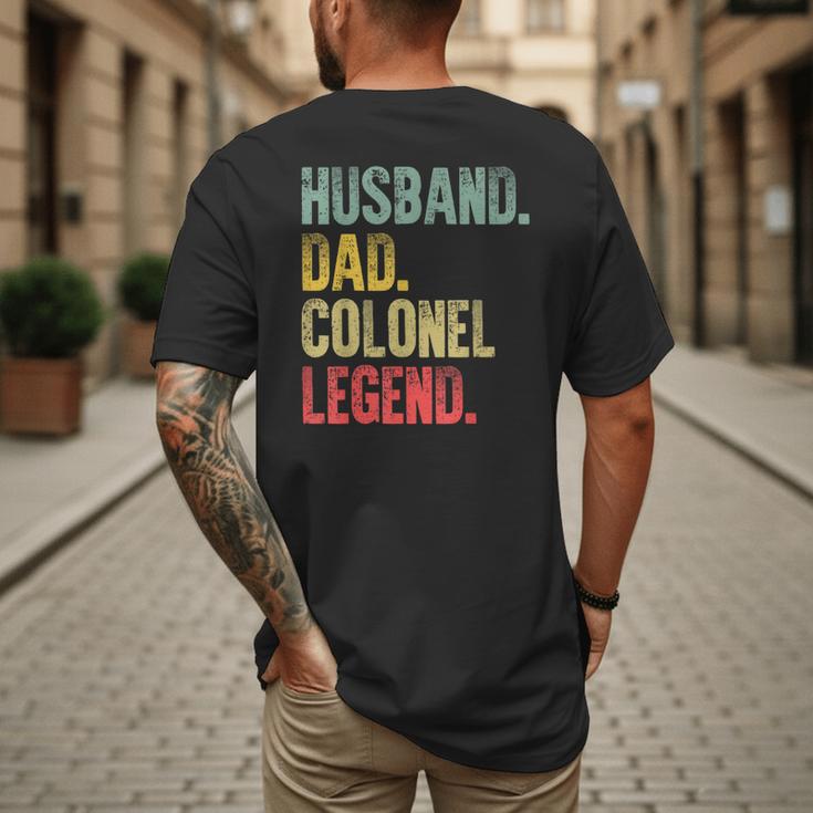 Vintage Husband Dad Colonel Legend Retro T-Shirt Men's Back Print T-Shirt