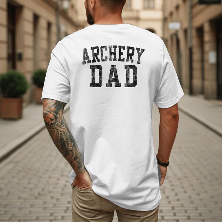 Archery Dad Birthday Classic Bold Font Archery Daddy Men's Back Print T-Shirt