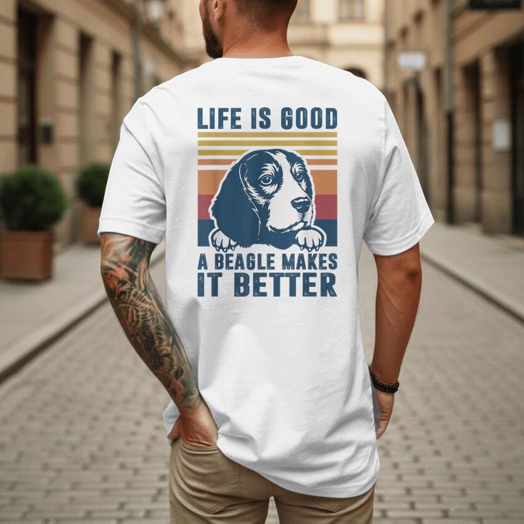 Beagle For Men Women Beagle Dog Mom Dad Beagle Men's Back Print T-Shirt