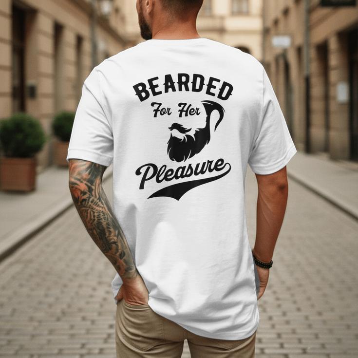 Bearded For Her Pleasure Bearded Dad Father Men's Back Print T-Shirt