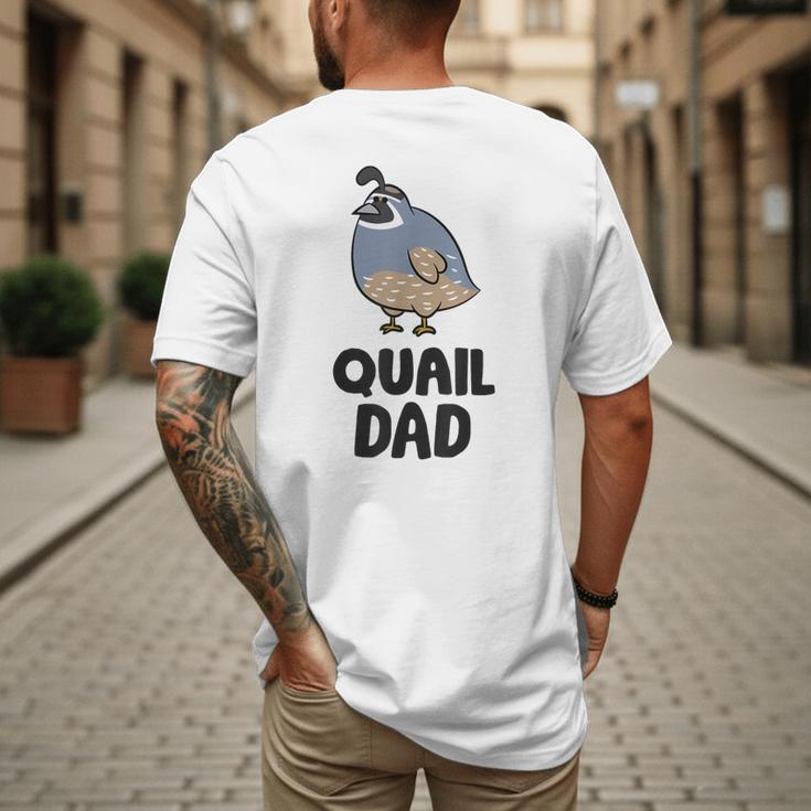 California Quail Bird Dad Quail Dad Men's Back Print T-Shirt