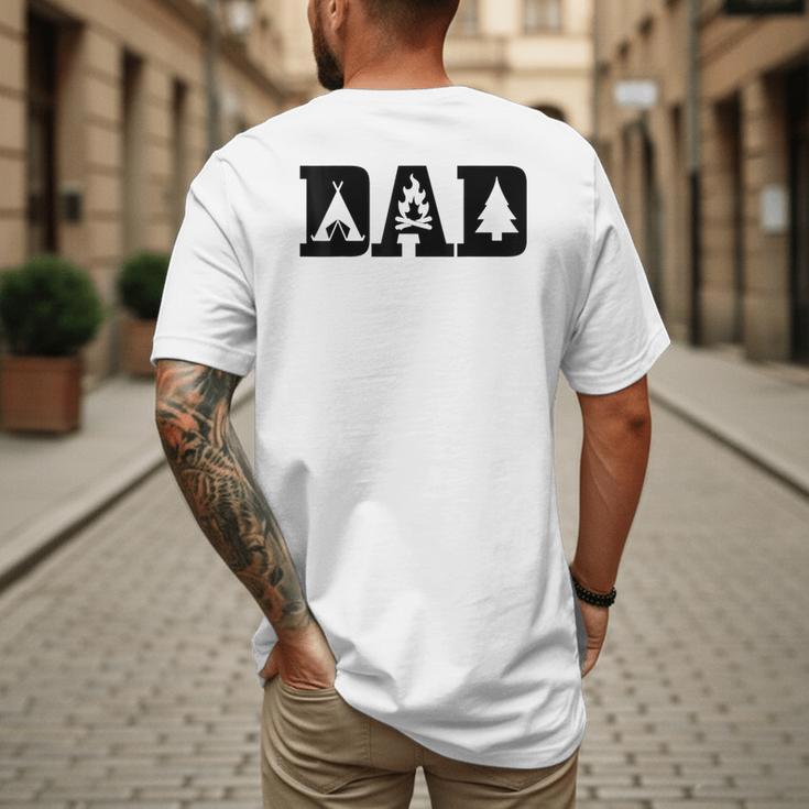 Camping Dad Father's Day Outdoor Bushcraft Camper Men's Back Print T-Shirt