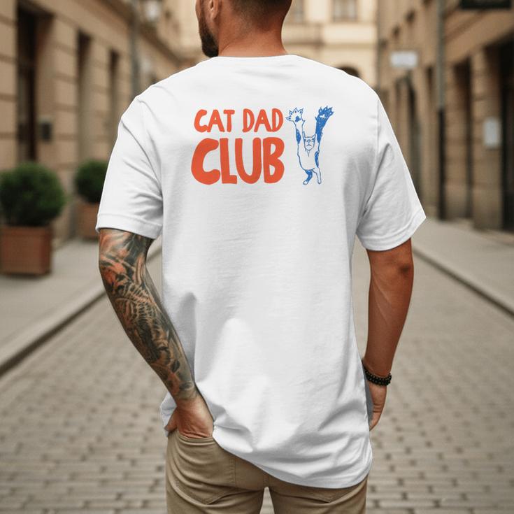 Cat Dad Club Life Is Better With Cats Father's Day 2 Sided Men's Back Print T-Shirt