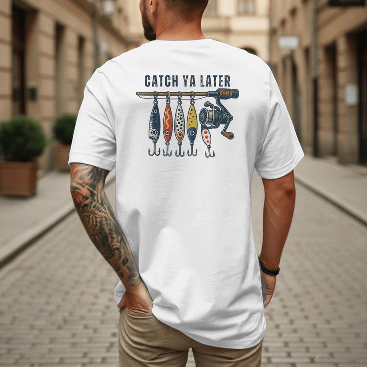 Catch Ya Later Vintage Fishing Lures Outdoor Dad Son Men's Back Print T-Shirt