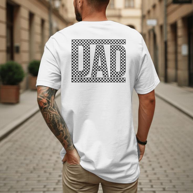 Checkered Dad Father's Day For Dad Family Men's Back Print T-Shirt