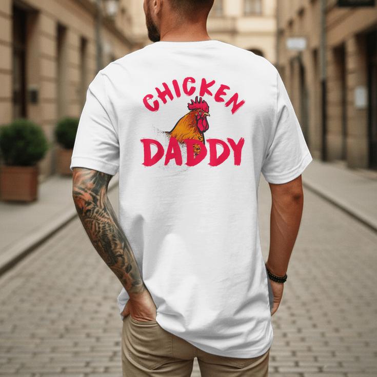 Chicken Dad Rooster Daddy Farmer Men's Back Print T-Shirt