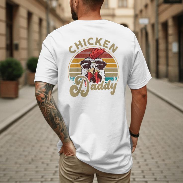 Chicken-Shirt Rooster Daddy Vintage Farmer Dad Father Men's Back Print T-Shirt